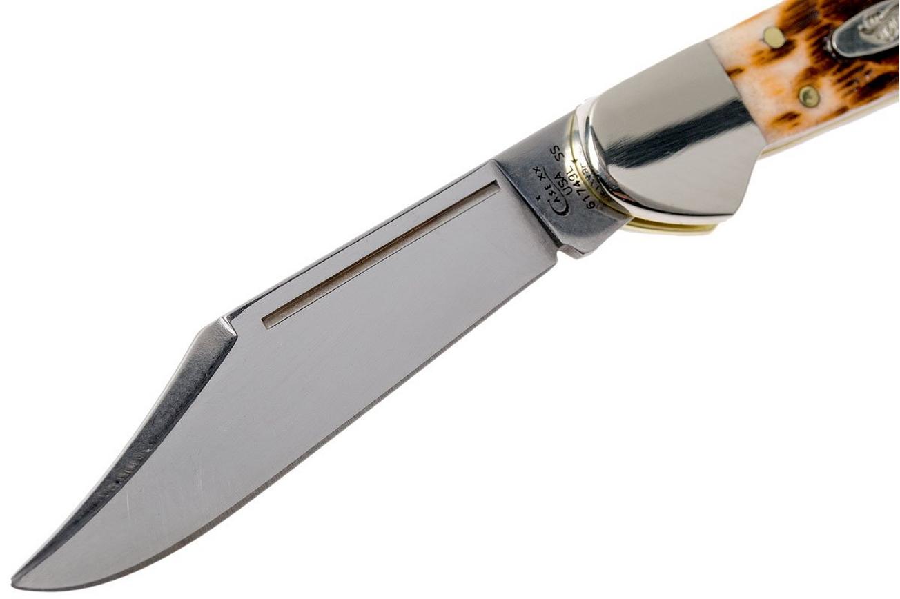 Case Mini Copperlock Amber Jigged Bone, 00133, 61749L SS zakmes