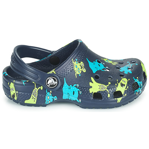Crocs - CLASSIC MONSTER PRINT CLOG T - Bleu