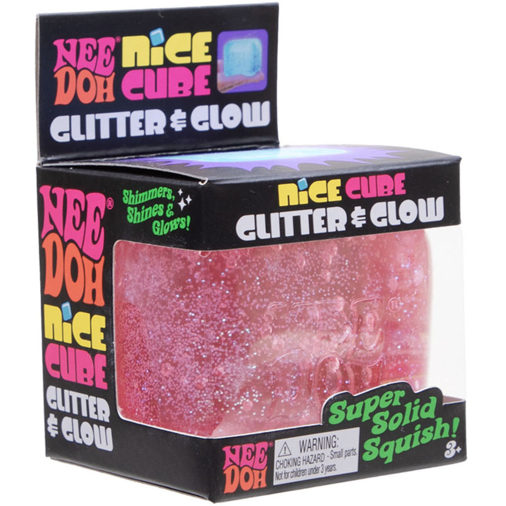 Køb NeeDoh Nice Cube Glitter & Glow 3 Asst. CDU