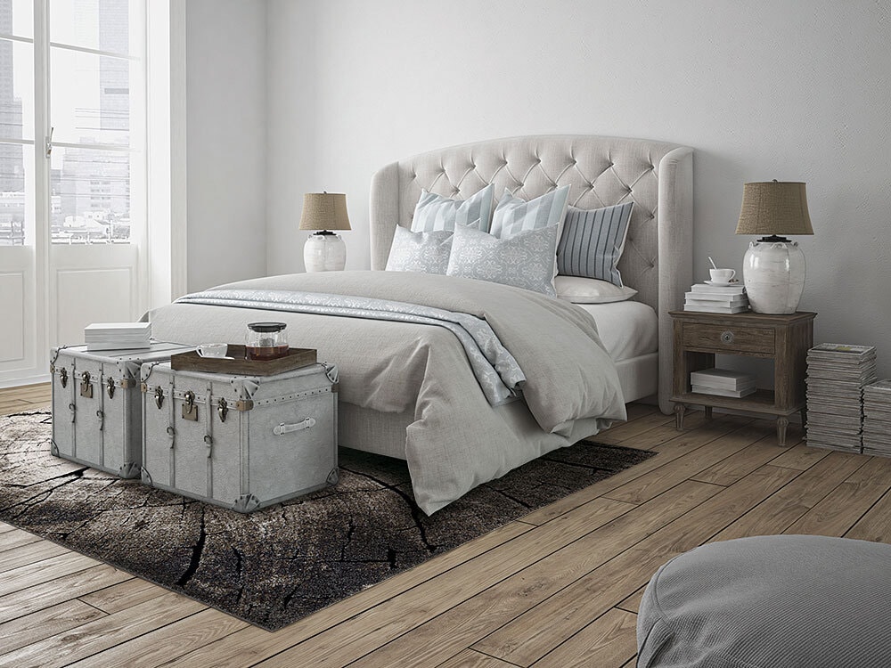 Webteppich WILD OAK 80 x 150 cm braun/grau