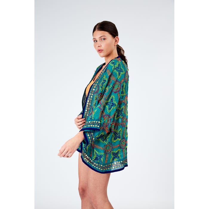 Veritas-Korte kimono hand geborduurd