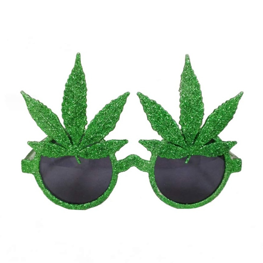 Photo Booth Brille Fotorequisite Party Sonnenbrille Verkleidungs Accessoire für lustige Bilder - Hanf Blatt
