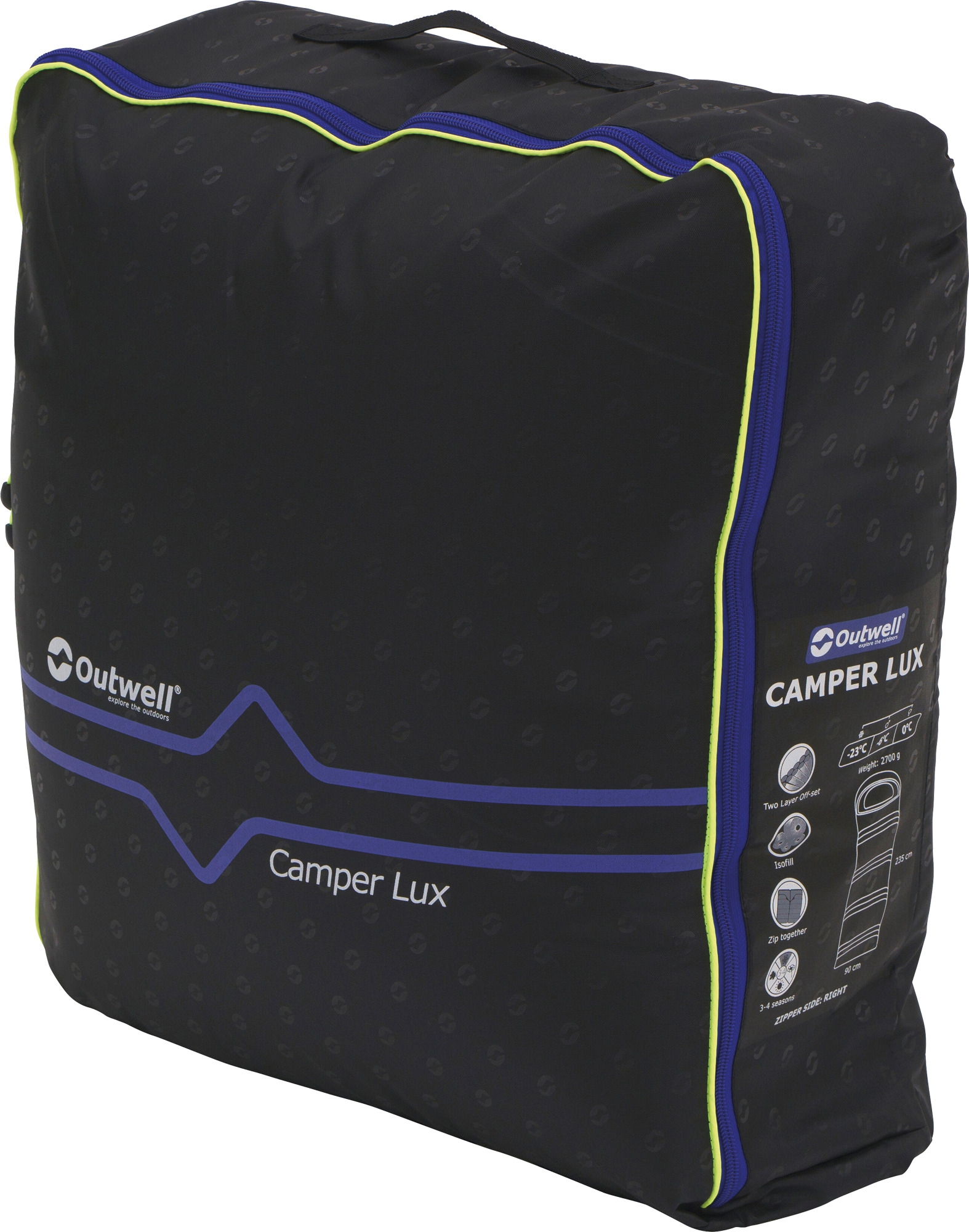 Outwell Camper Lux Deckenschlafsack 235 cm Reißverschluss links