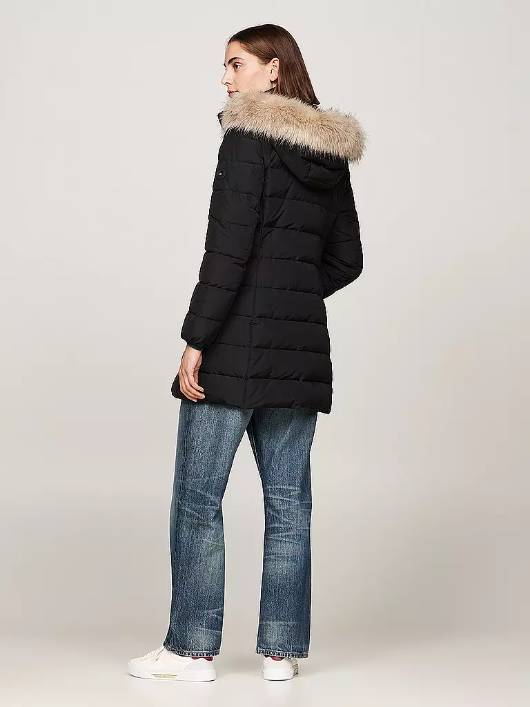 TOMMY HILFIGER Daunensteppmantel schwarz