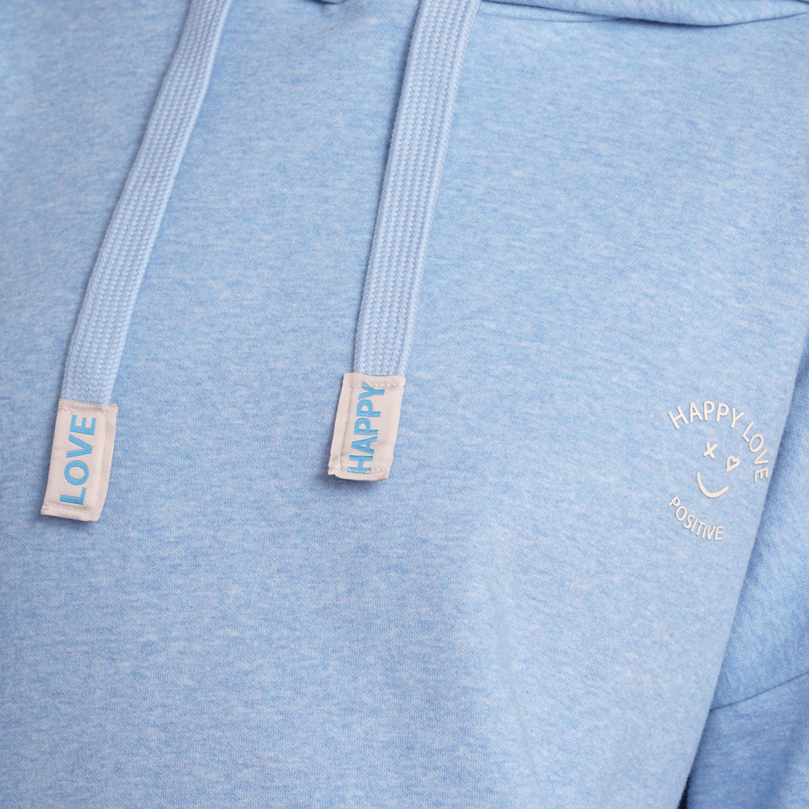 Gina Damen Hoodie meliert hellblau