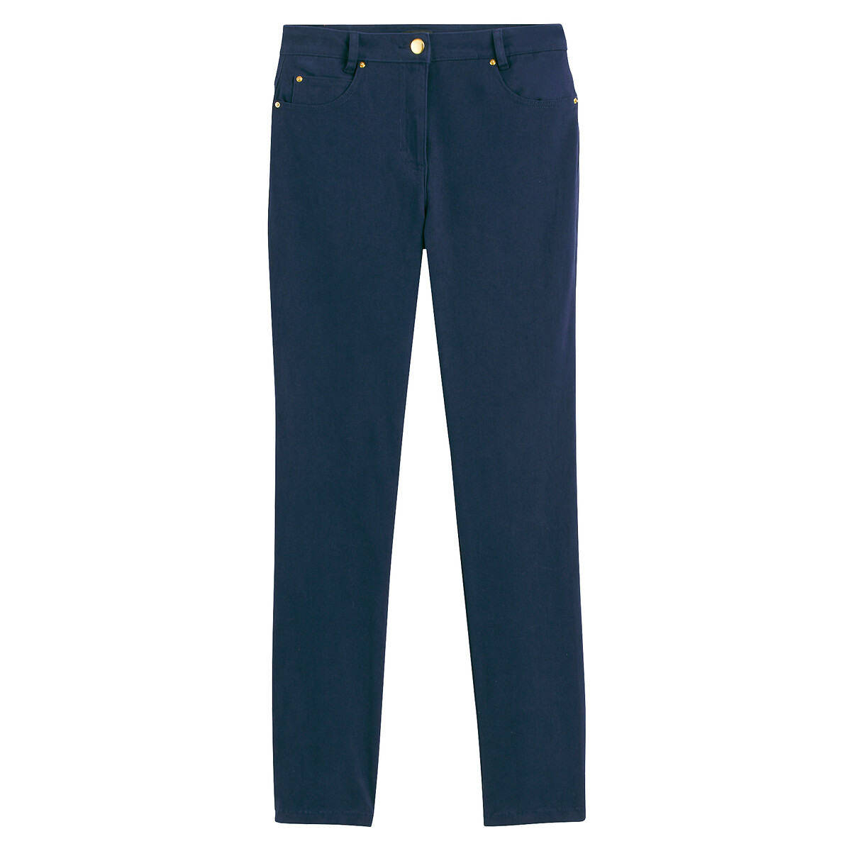 ANNE WEYBURN<br>Broek direito de 5 bolsos, em katoen elástico