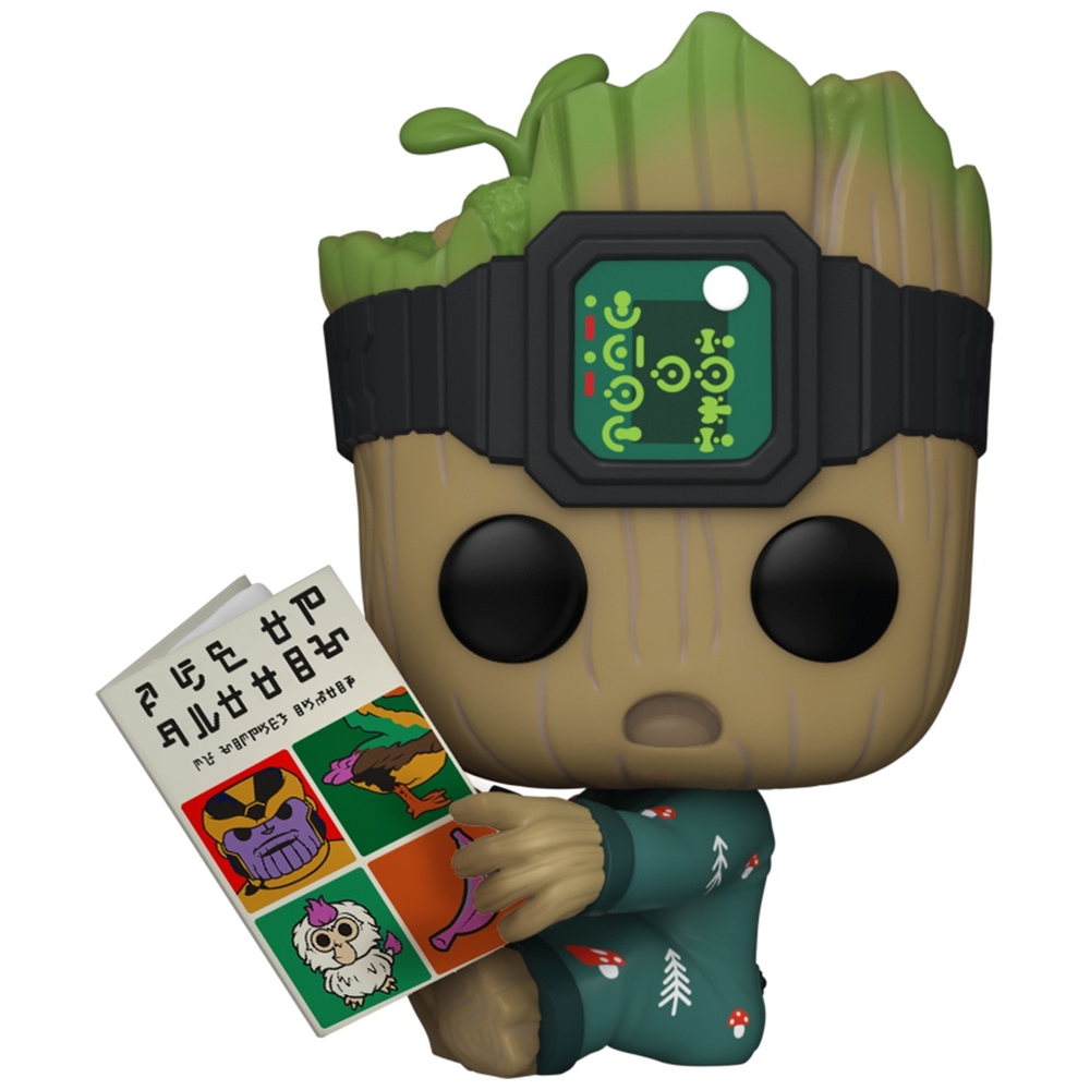 POP! Vinyl 1193: Marvel Groot im Strampler mit einem Buch