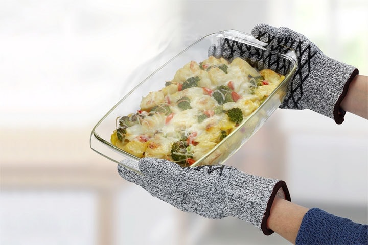 Maximex Grillhandschuhe »2in1« Schnittschutzhandschuhe für Herren, hitzebeständige Küchenhandschuhe