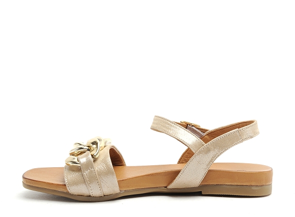 Coco abricot nu pieds plats femme merobert beige