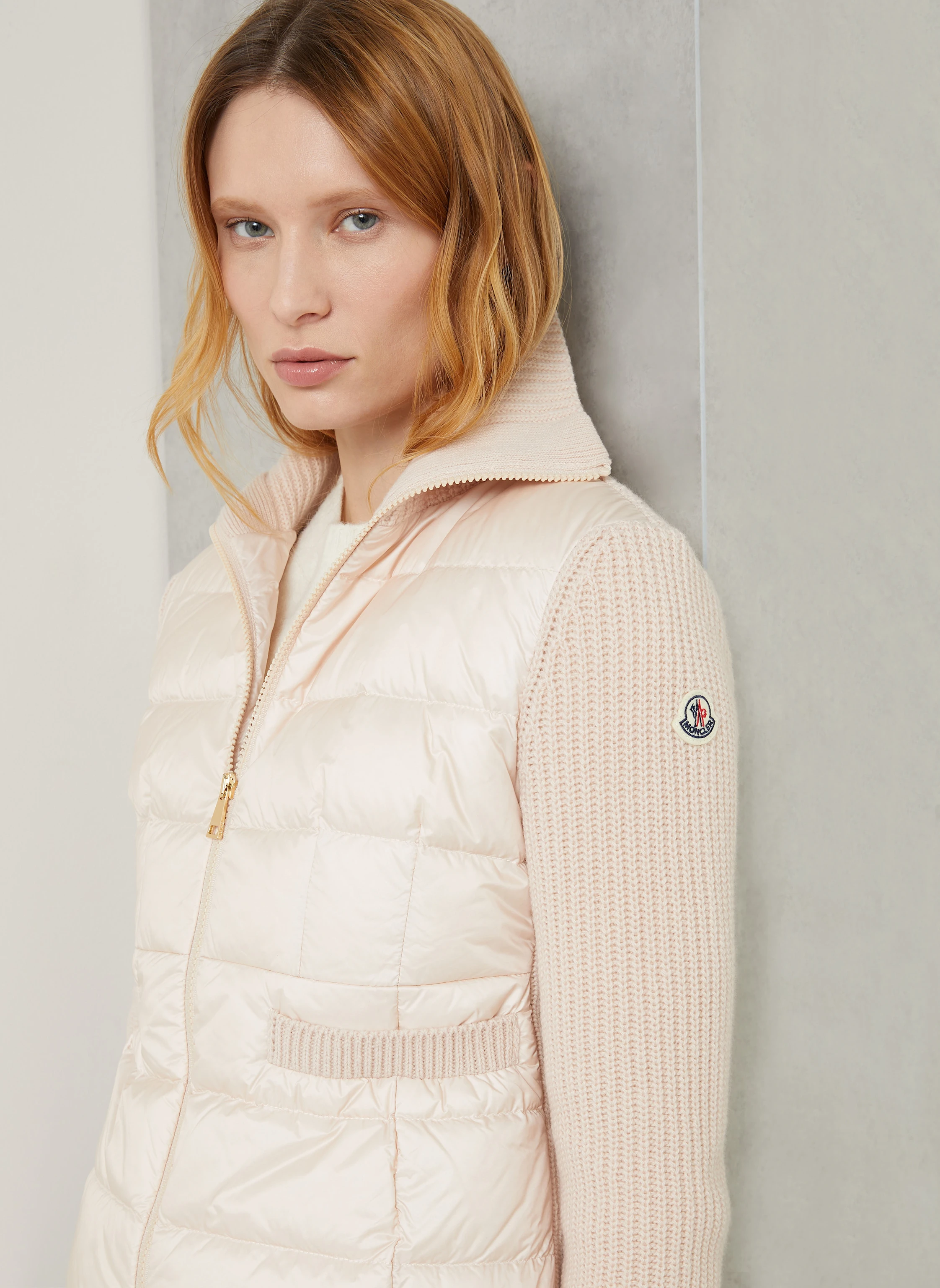 MONCLER Daunenjacke im Materialmix