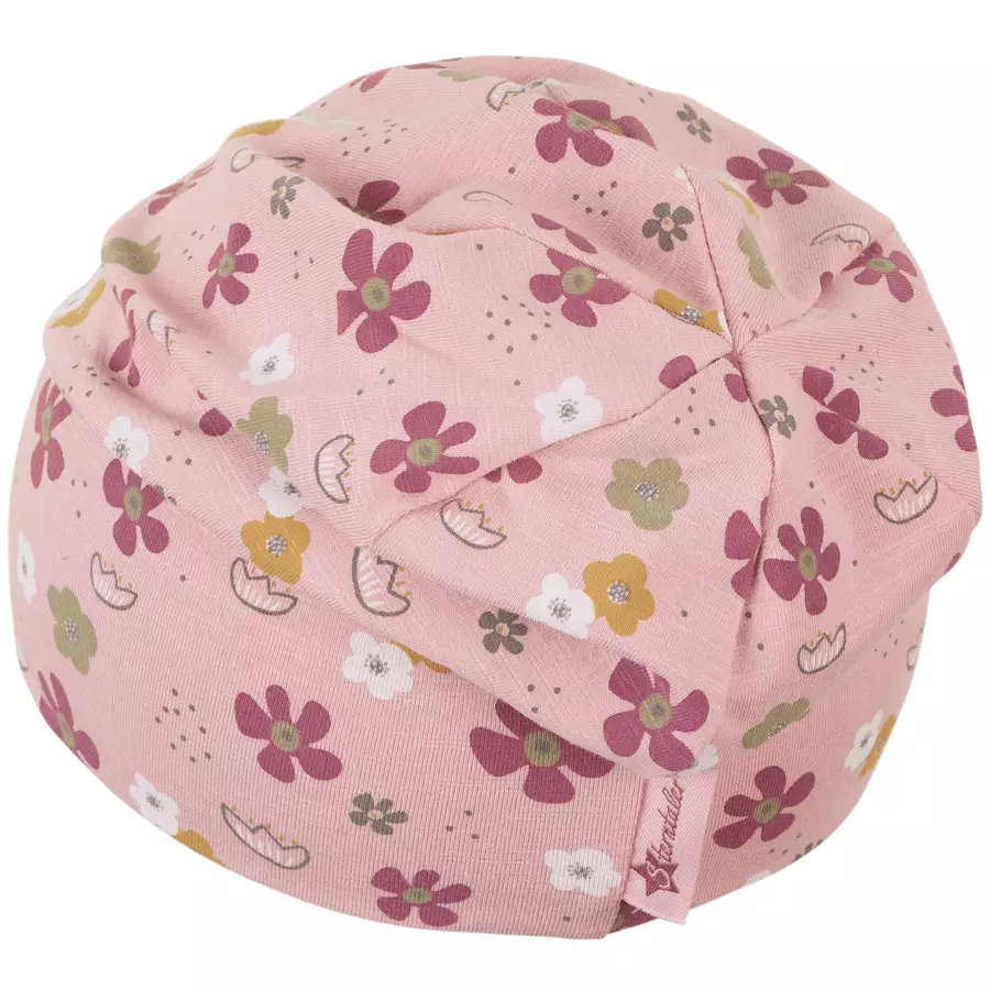 Sterntaler Slouch-Beanie Blumen zartrosa