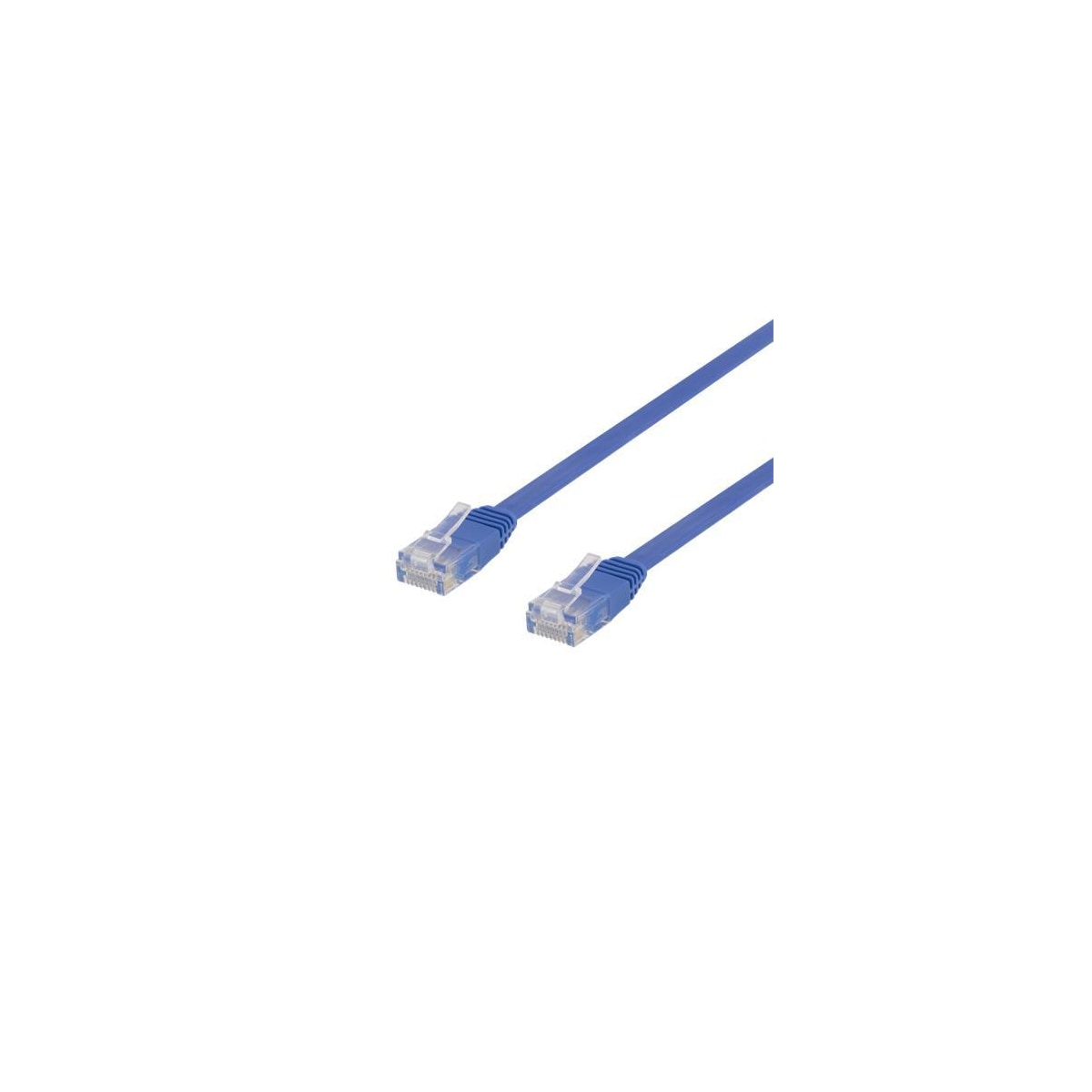 NÖRDIC Cat6 U / UTP flat nettverkskabel 10m 250MHz båndbredde og 10Gbps overføringshastighet blå