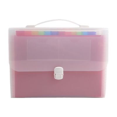 Exacompta Crystal - Valisette trieur à soufflet 24 comp - A4 - capacité : 800 feuilles - à onglets