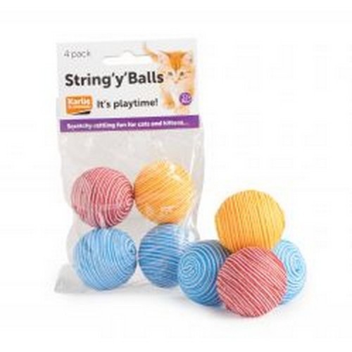 Conjunto de Bolas String Y para Gatos, Cores Variadas