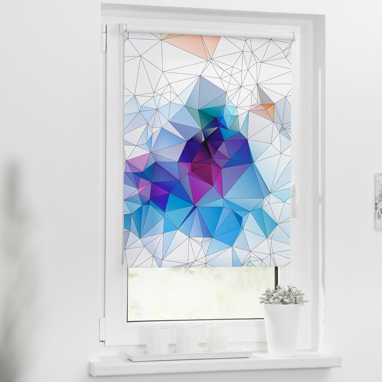 LICHTBLICK Verdunklungsrollo GRAFIK - bunt - 45x150 cm