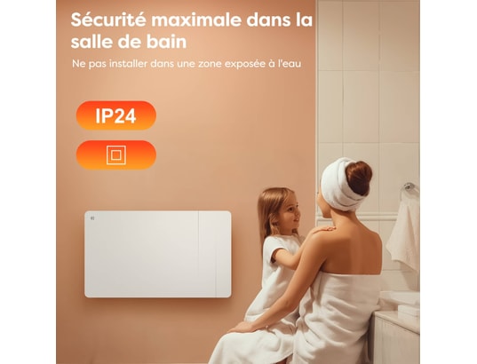 CIARRA - Radiateur inertie Radiateur connecté inertie sèche céramique 1500w cdhtd15a-w