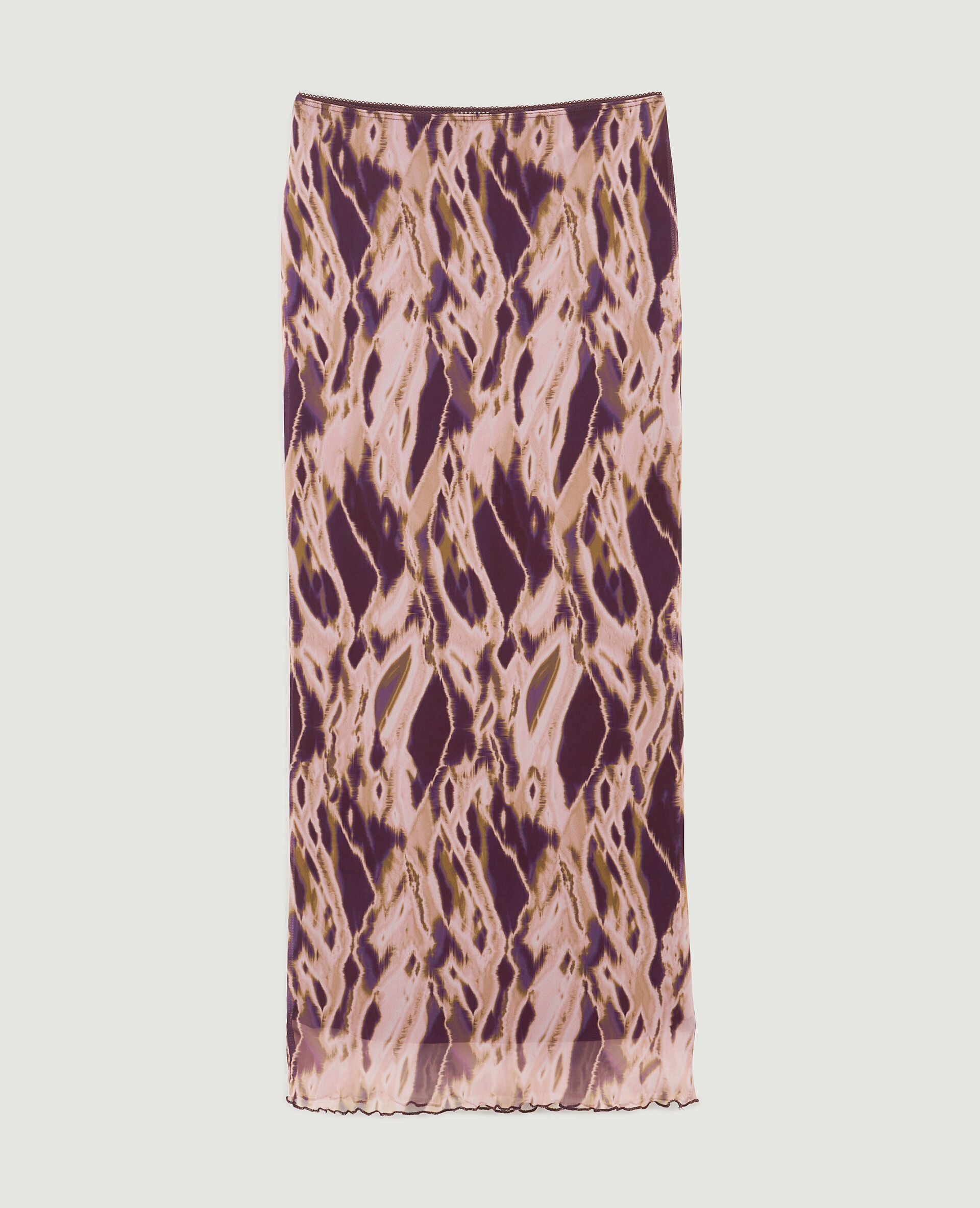 Jupe midi en tulle - Marron