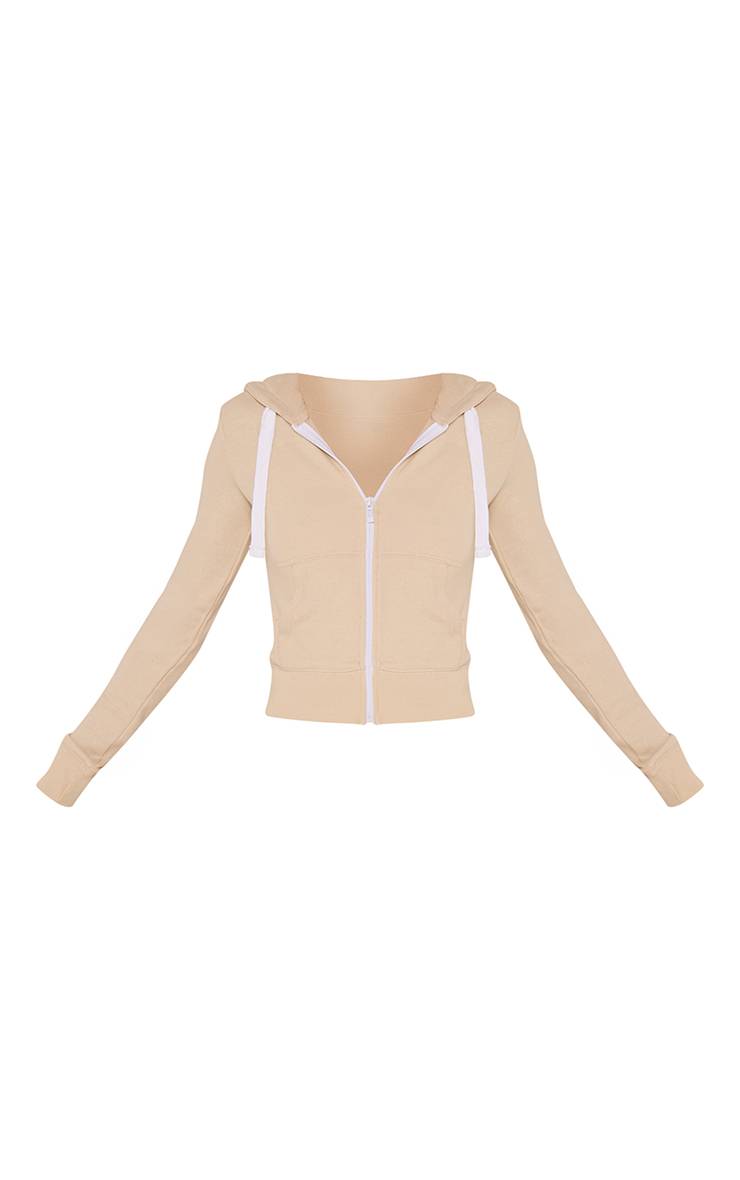 Avoine Sweat À Casynthétiqueche Ajusté Avec Zip Et Molleton Bouclette