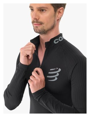 Baselayer Compressport 3D Thermo 1/2 Zip Noir