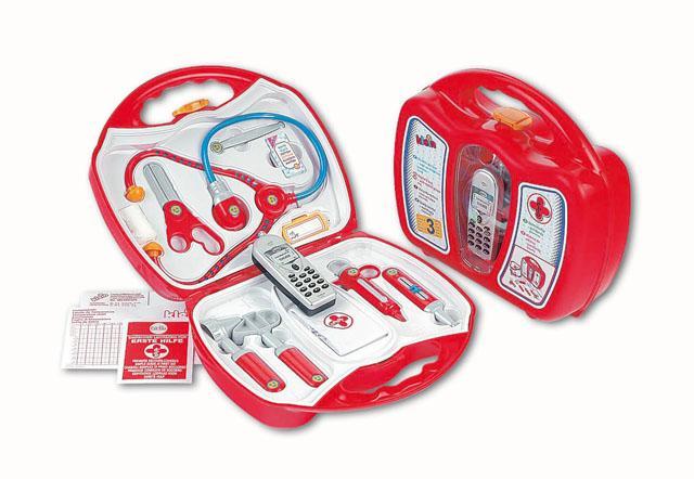 Rollenspielzeug ARZTKOFFER mit Handy 11-teilig