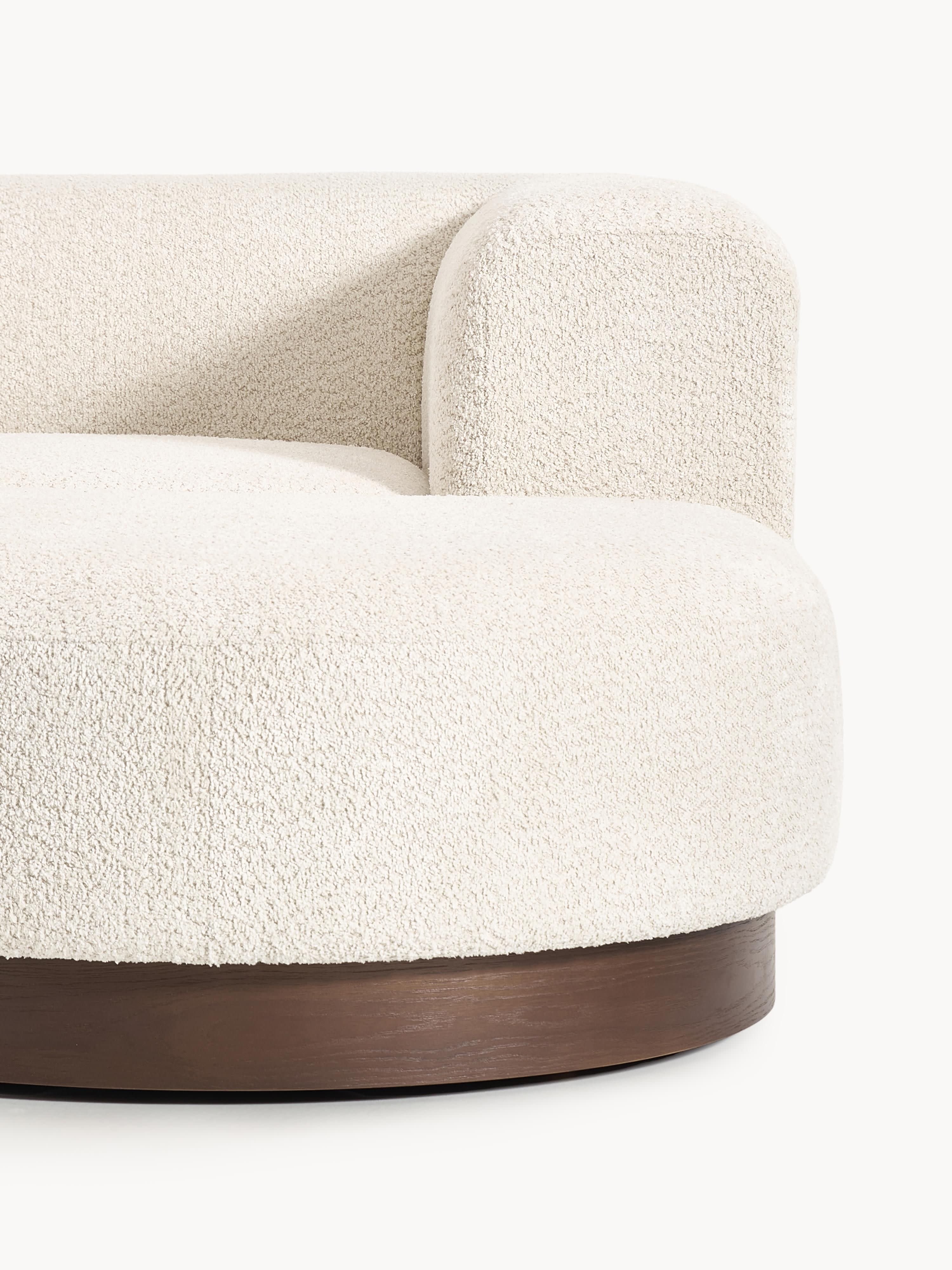 Modulaire hoekbank Natalie van teddy-bouclé
