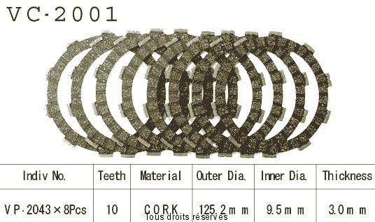 Kyoto - Disques garnis d'embrayage VC2001