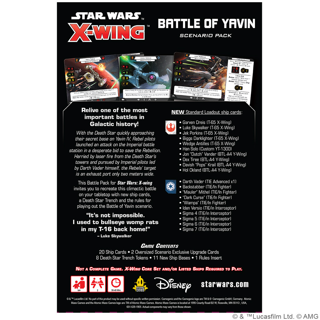 Star Wars X-Wing - Battle of Yavin Batt Battle Pack