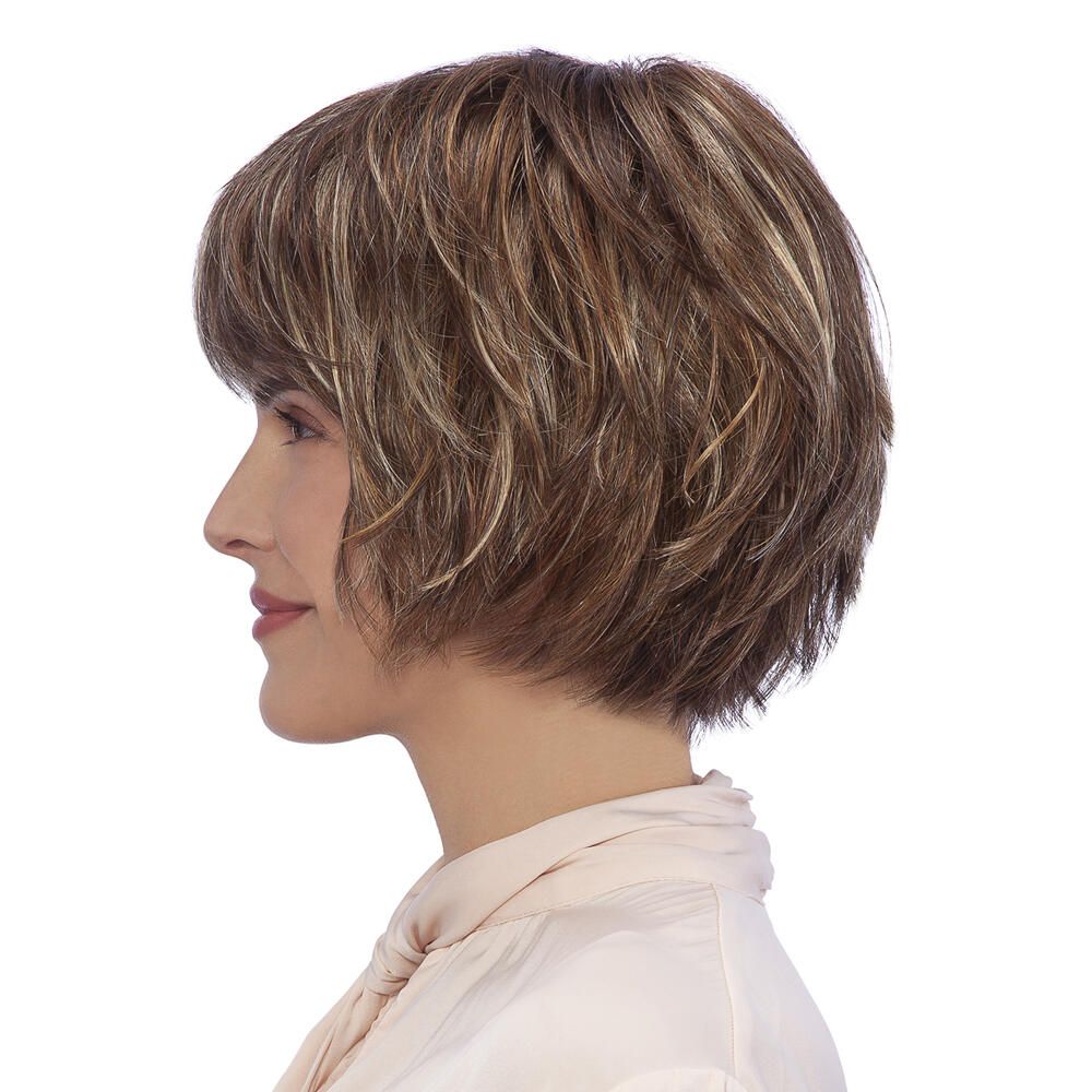 Perücke Sally von trendhair in Haselnussmix, hell gesträhnt