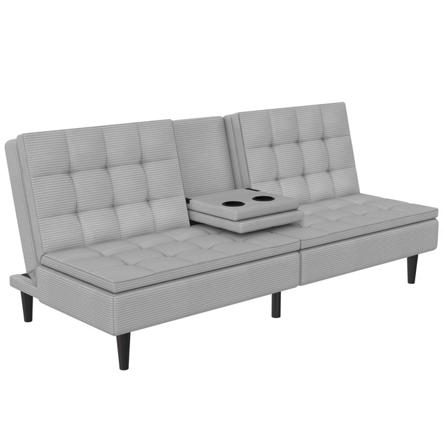 Dorel Home Schlafsofa »MAINE, Kinosofa mit Relax- und Bettfunktion, 2 Getränkehalter,« Liegefläche 190 x 110 cm, in Cord