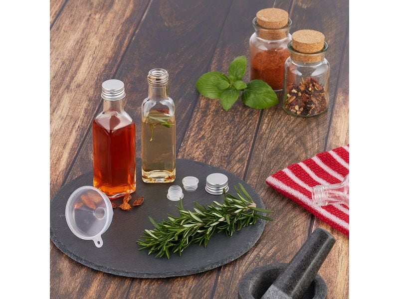 relaxdays Einmachflasche 100 ml, 20 Stück Glasfläschchen zum Befüllen