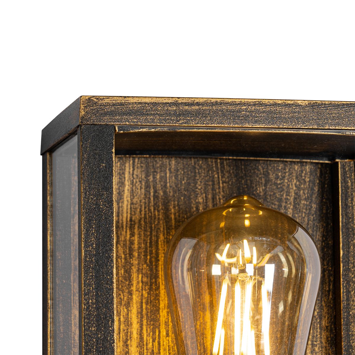 Vintage wandlamp antiek goud 26 cm IP44  - Charlois
