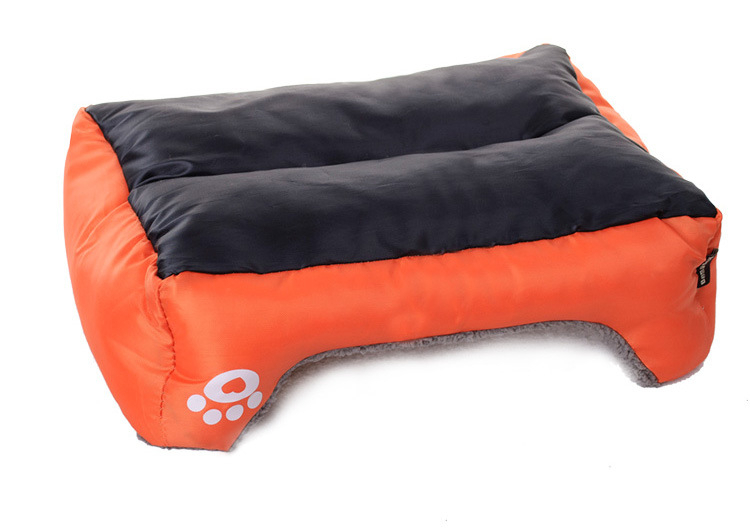 (68x50cm) Weiches Haustier Bett Kuscheliges Hundesofa Katzen Kissen - Grau / Schwarz