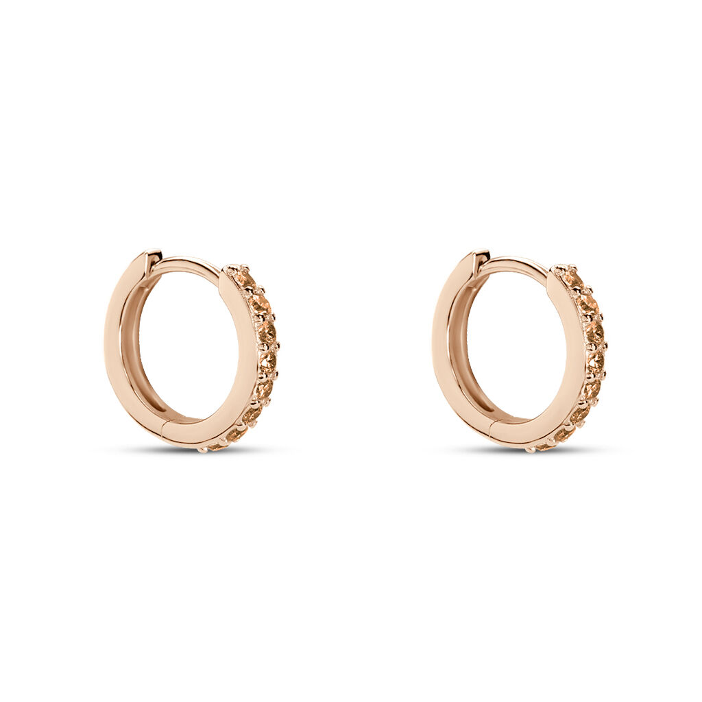 Créoles Rio Argent Rose Oxyde De Zirconium