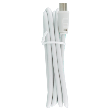 Q-Link coax kabel stekker recht 3 meter wit kabelkeur