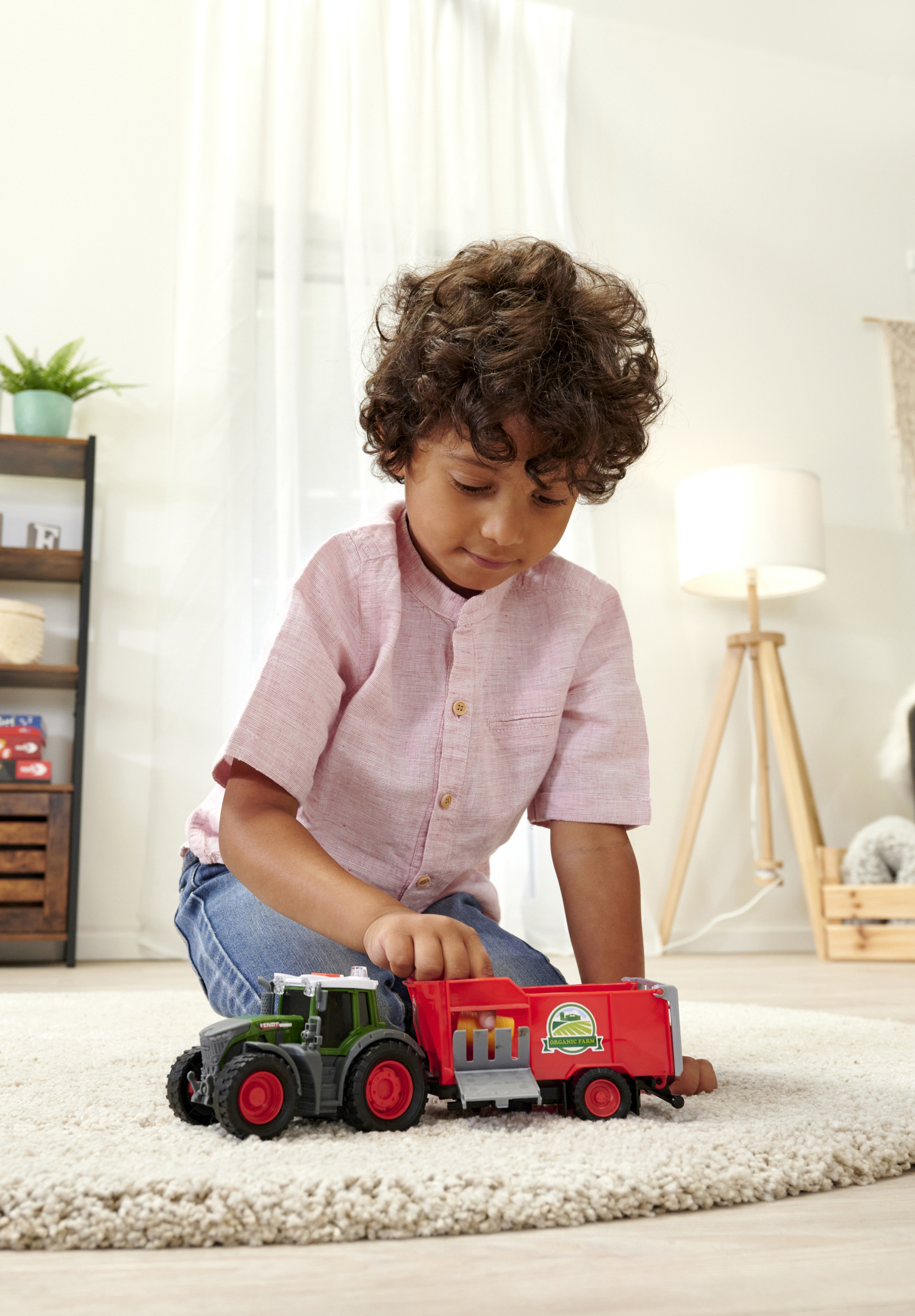 Fendt Bauernhof Traktor mit Kippanhänger