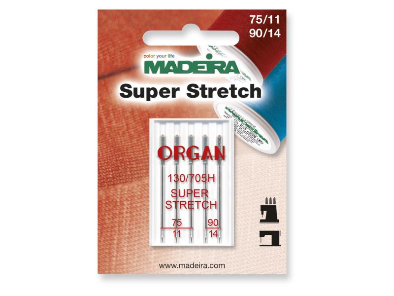Madeira Maschinennadel Super Stretch 75/11 90/14 5 Stück Sticknadel für elastische Materialien