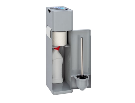WENKO - Dérouleur papier toilette Combiné wc modèle imon - gris