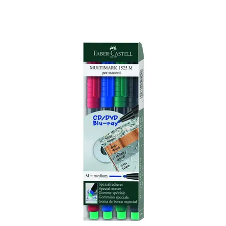 Faber-Castell Marker MULTIMARK permanent M 4er Etui