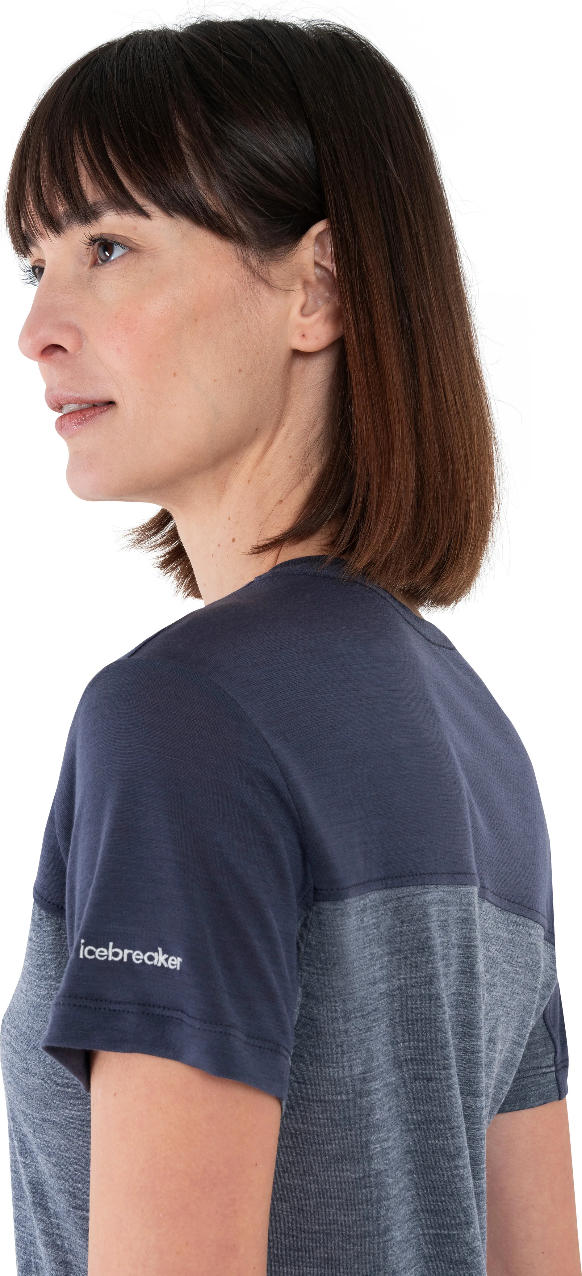 Icebreaker Women Merino 125 Cool-Lite™ Sphere Iii Ss Tee Colour Block Graphite Hthr/Graphite/Cb