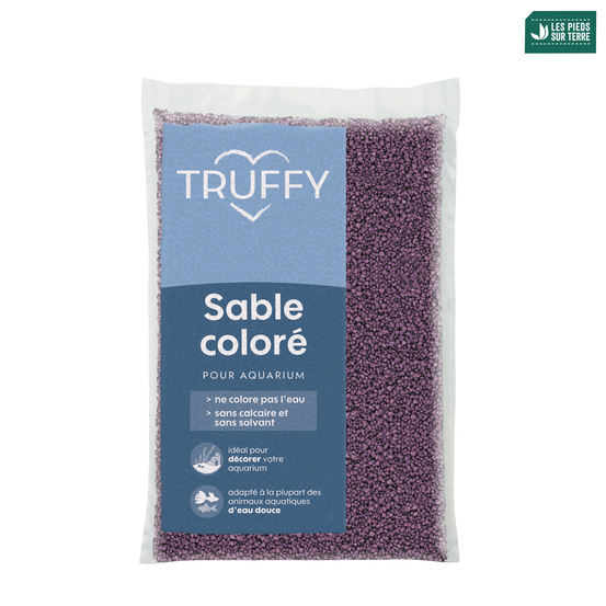 Sable coloré pour aquarium d'eau douce Truffy violet 5Kg