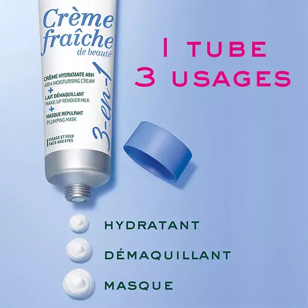Nuxe Crème Fraîche de Beauté Creme Hidratante 3 em 1 48h 100ml
