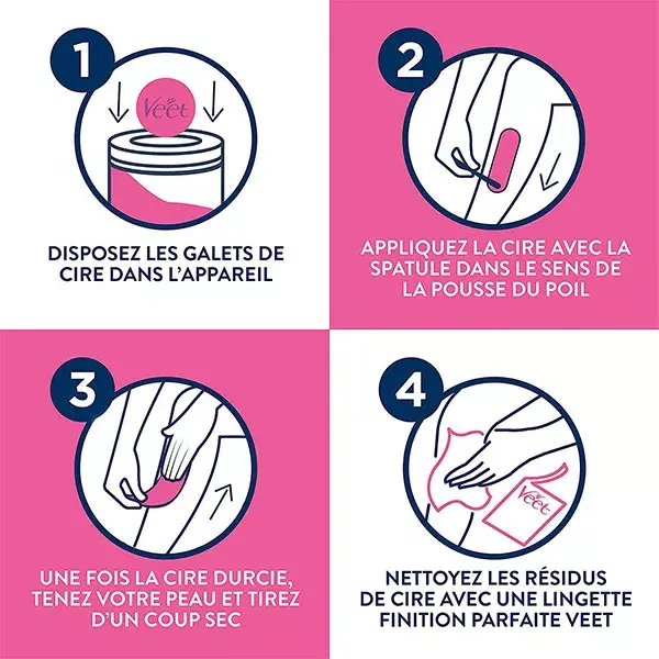 Aquecedor de cera elétrico Veet Spawax + 6 refis