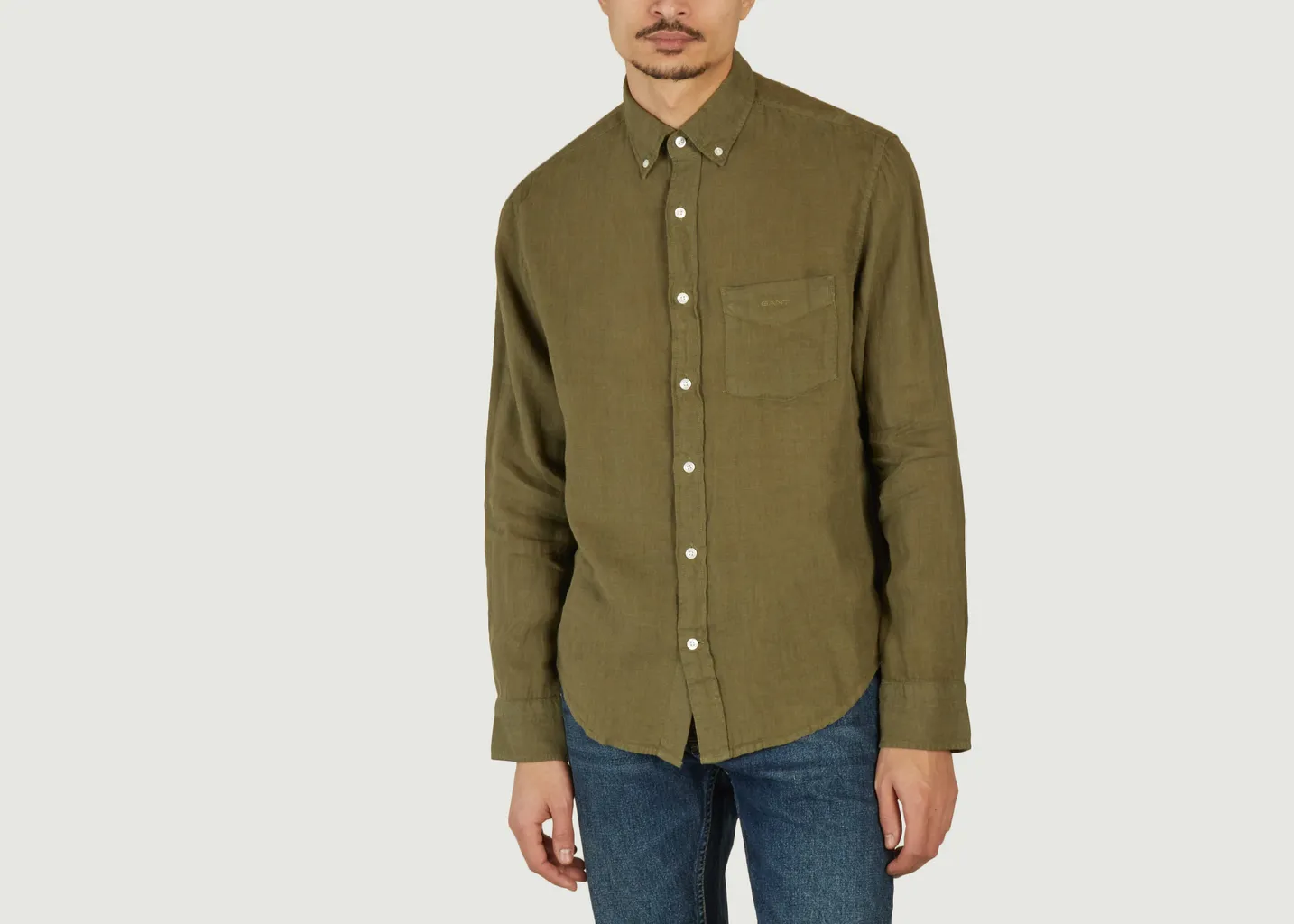 Chemise droite en lin Gant