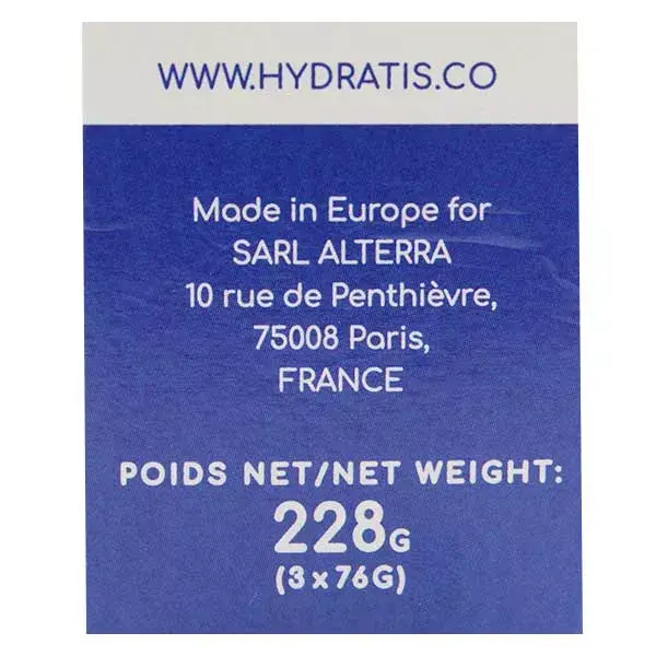 Hydratis Coffret Solution d'Hydratation Trois Saveurs 228g