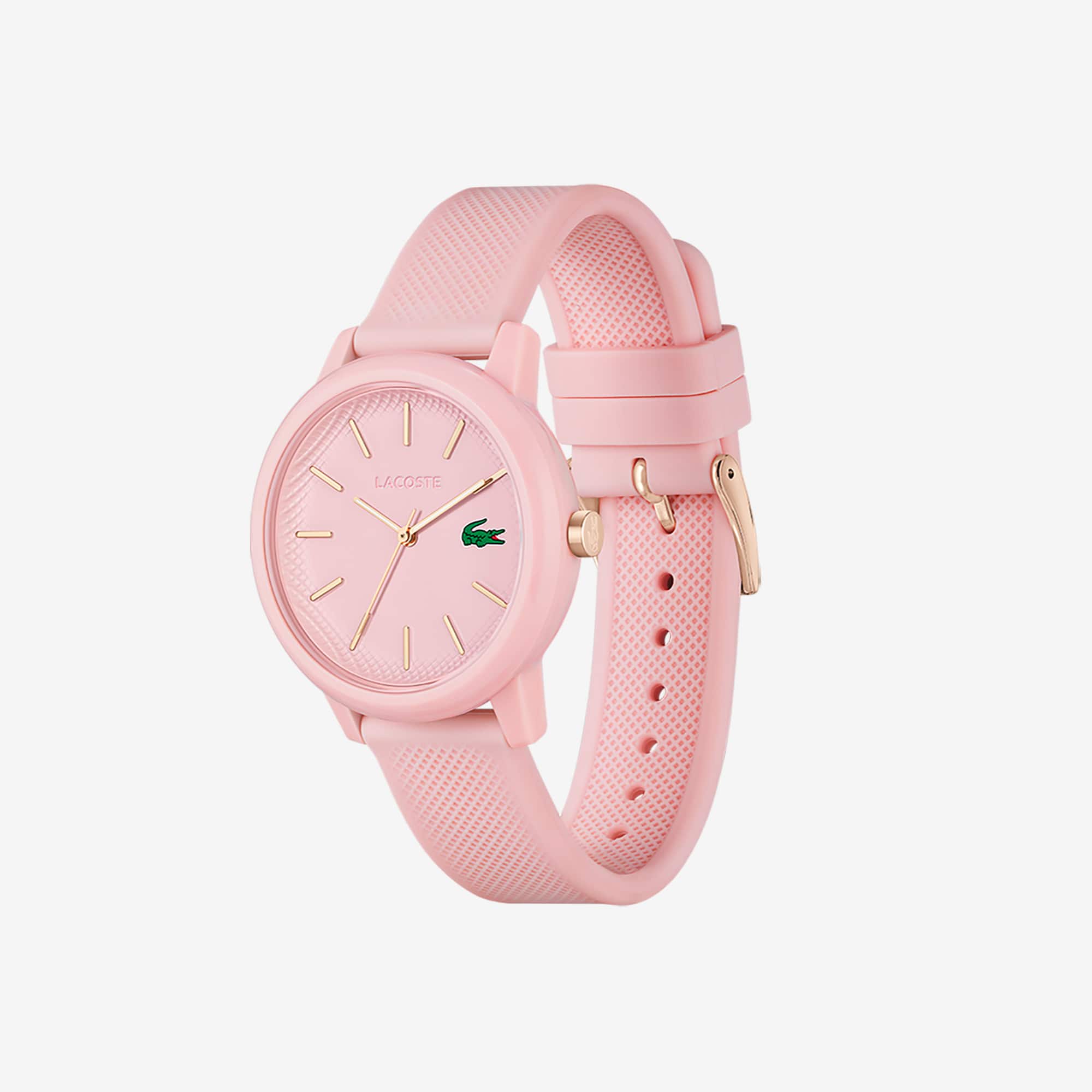 Montre femme Lacoste.12.12 avec bracelet en silicone rose Montres - Blanc - Lacoste - Femme