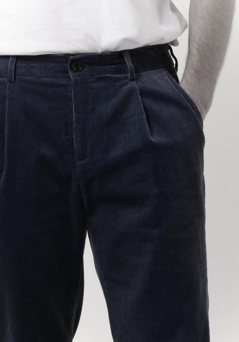SCOTCH & SODA blauwe scotch & soda chino blake - corduroy pleated chino
