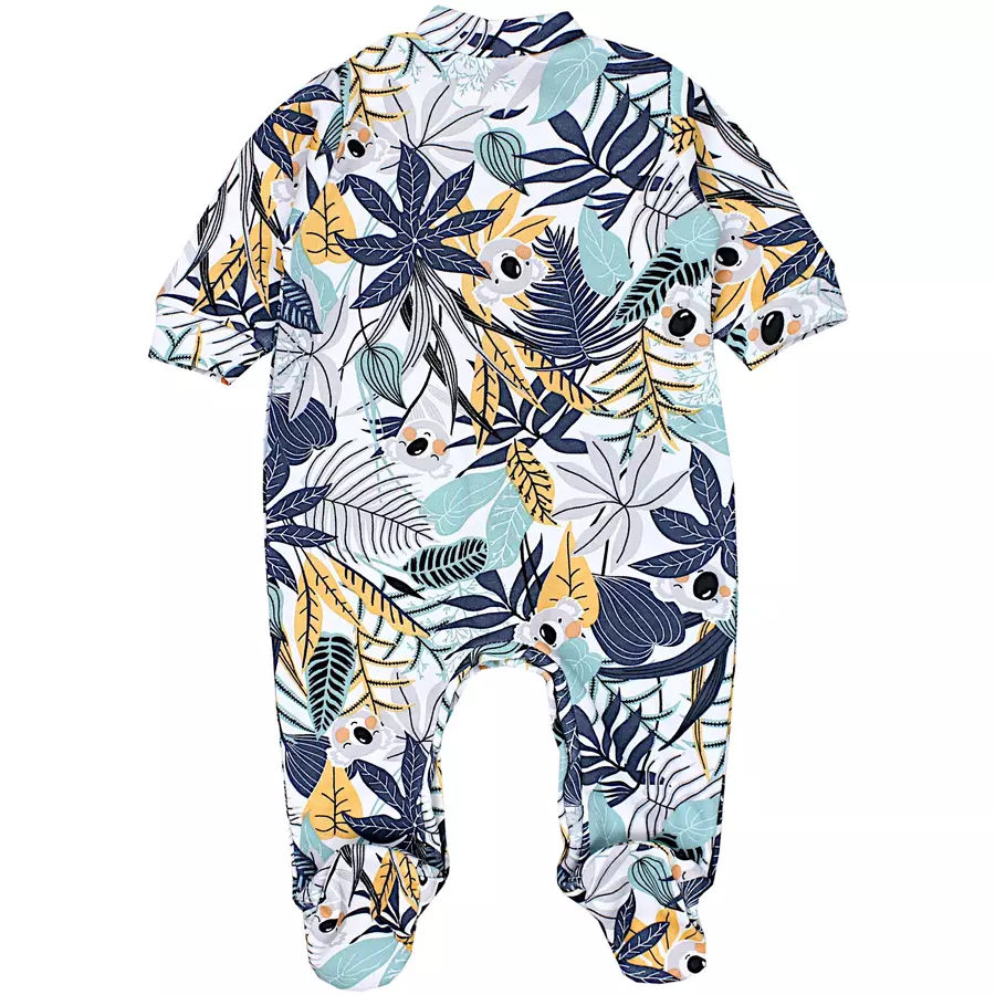 TupTam Baby Jungen Schlafstrampler mit Fuß 3er Pack orange