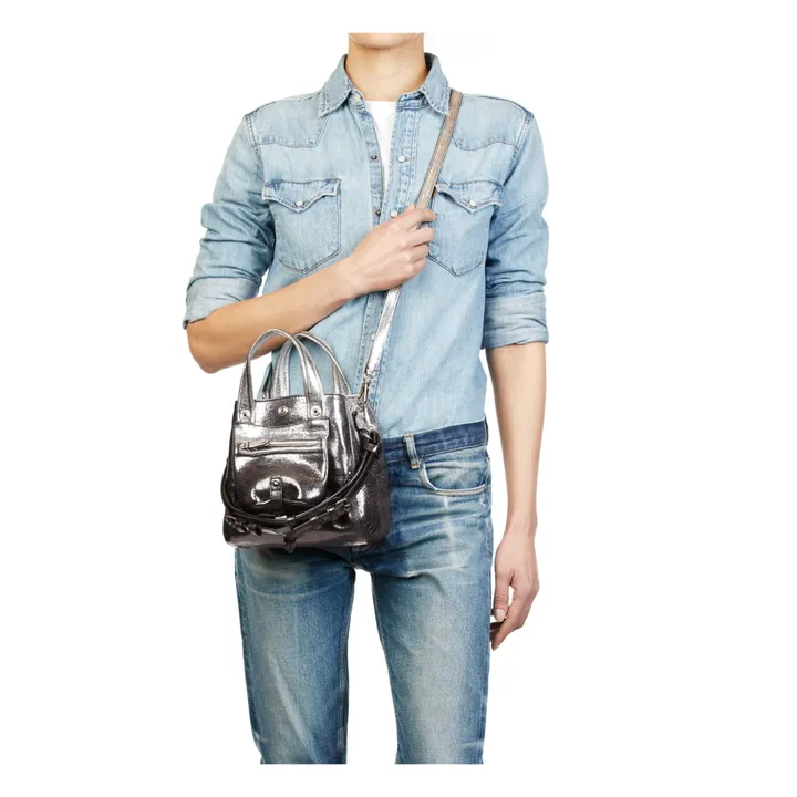 Jérôme Dreyfuss Sac Billy Nano Lamé | Argenté