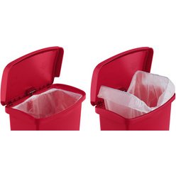 Collecteur à pédale Slim Jim, 30 litres, blanc