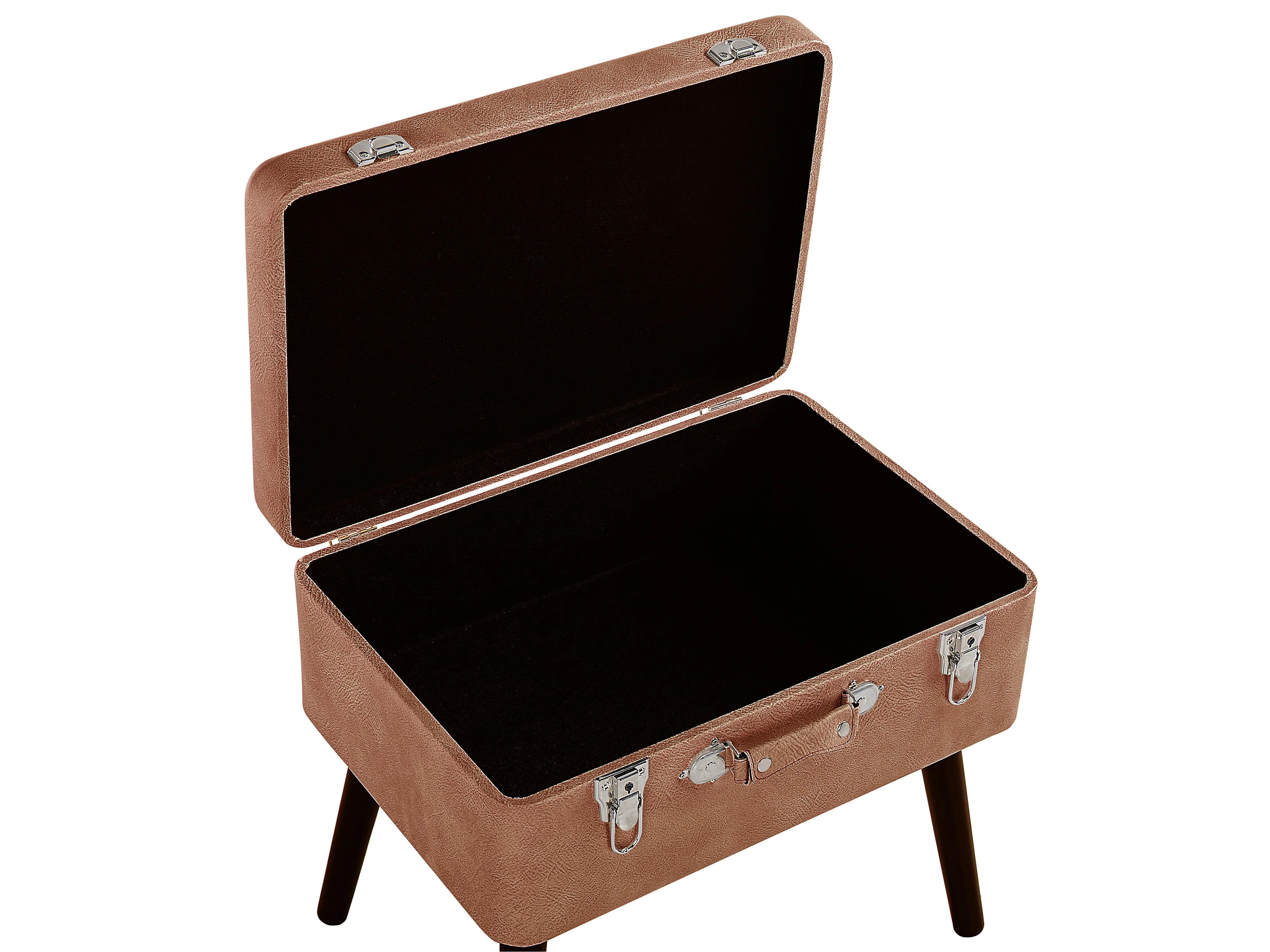 Hocker met opbergruimte MALLARD Kunstleer Goudbruin